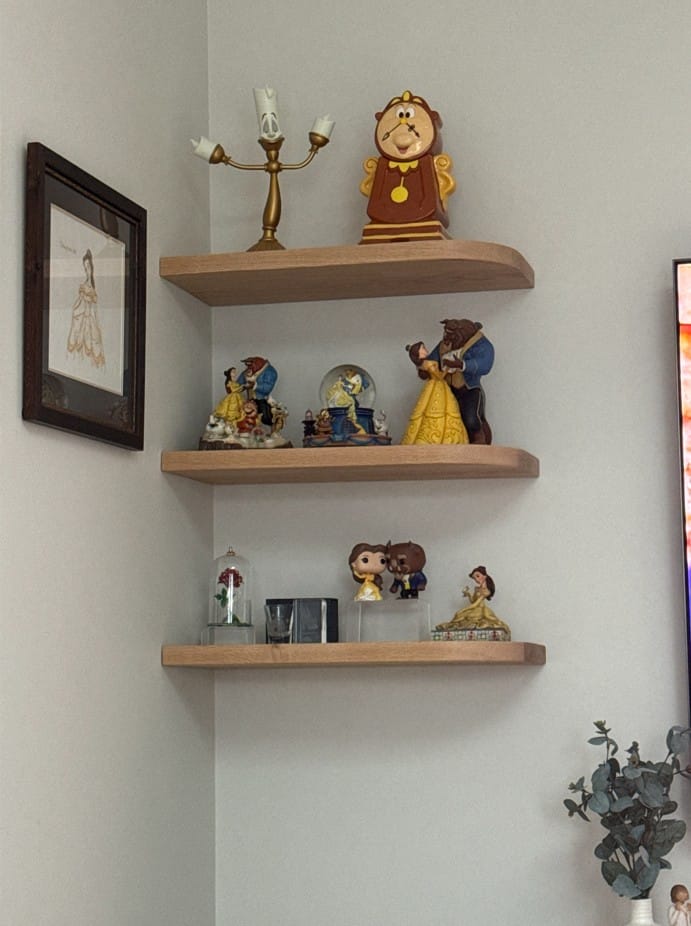 Customer photo review of Curved Floating Shelf