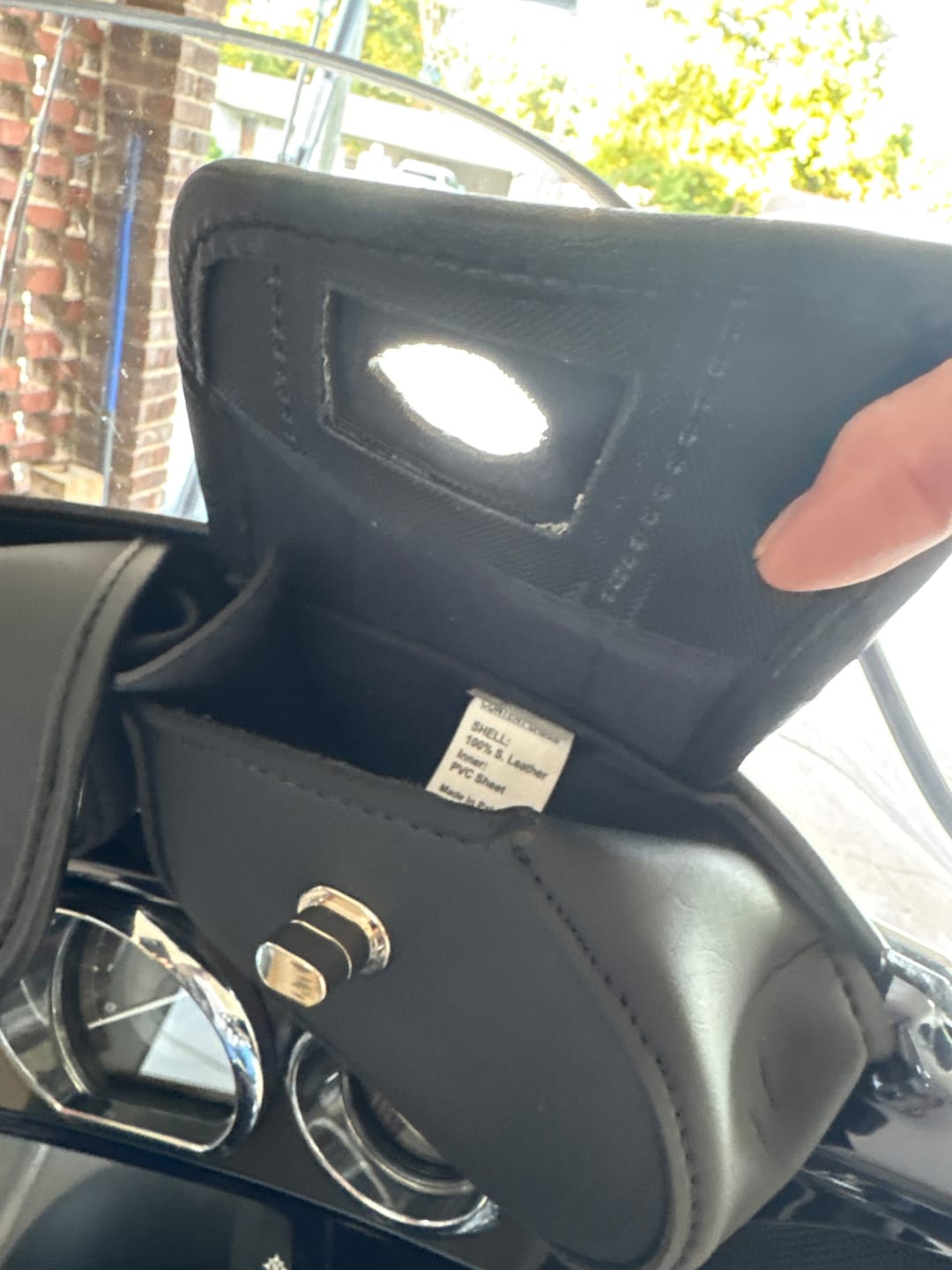 Customer photo review of Three-Pocket Windshield Bag