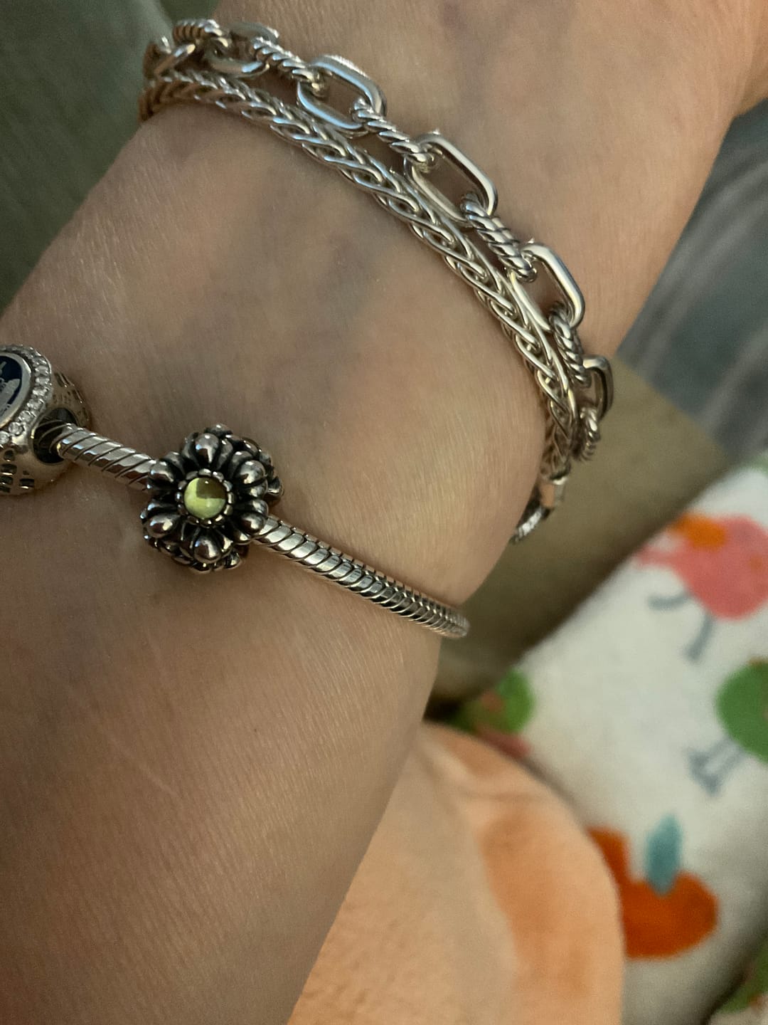 Customer photo review of PANDORA Perfect Posies 925 ALE Sterling Silver Charm Flower Bead