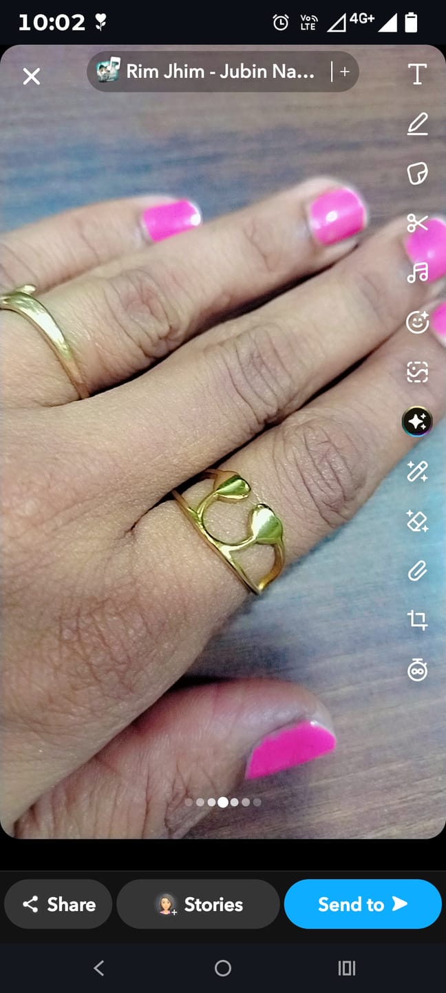 Customer photo review of Curved Cutout Design Ring
