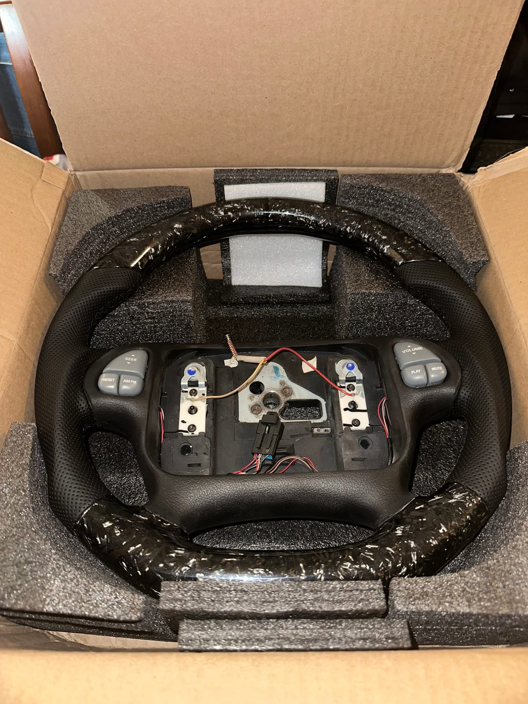 Customer photo review of 1993-2002 4th Generation Chevy Camaro Carbon Fiber Steering Wheel