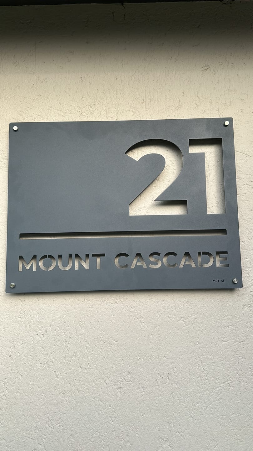 Customer photo review of The Urban Metal House Number