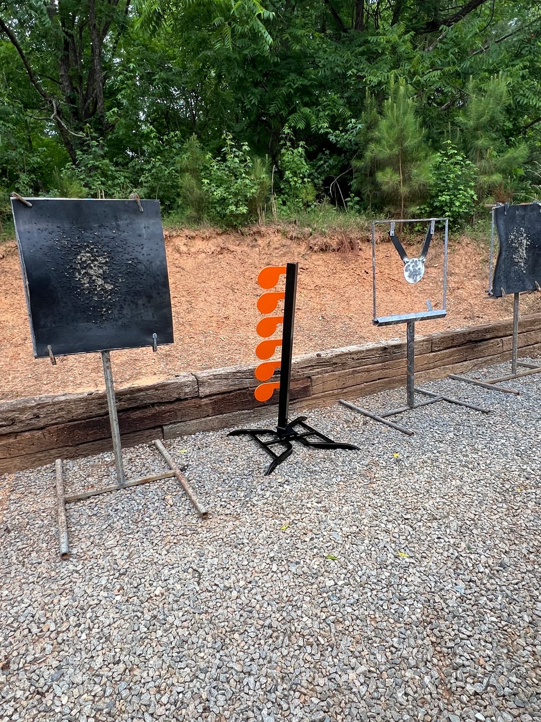 Customer photo review of 6" x 3/8" AR500 Steel Target Dueling Tree Stand