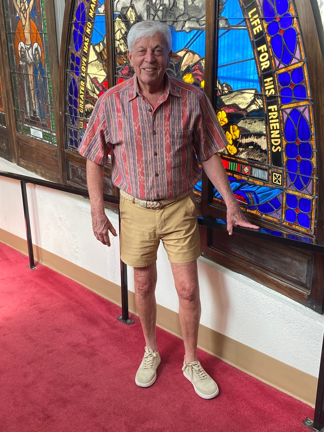 Customer photo review of Ultra-Stretch 5" Chino Shorts - Beige