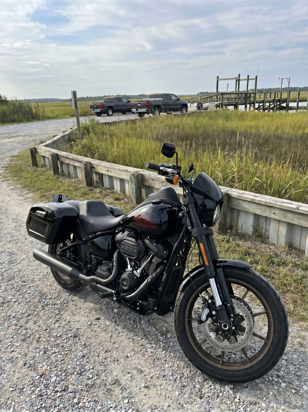 Customer photo review of 56L - Titan XL Chopped Saddlebags for 2025+ Harley Softail Low Rider S FXLRS