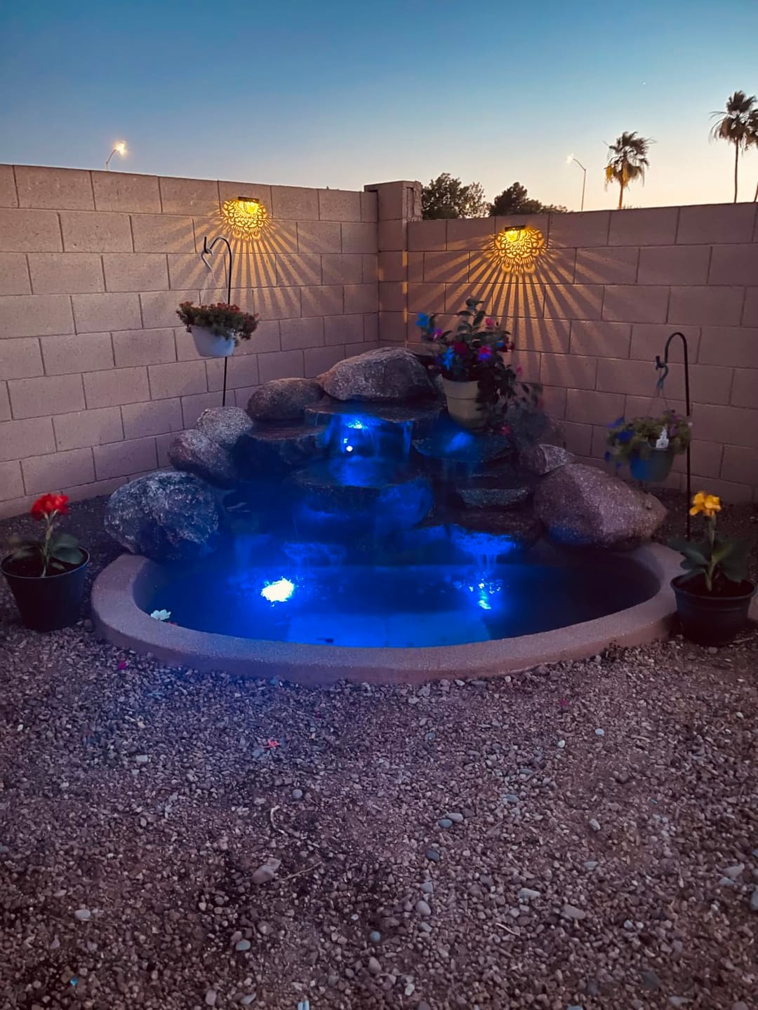 Customer photo review of Solar Mandala Projector Wall Light