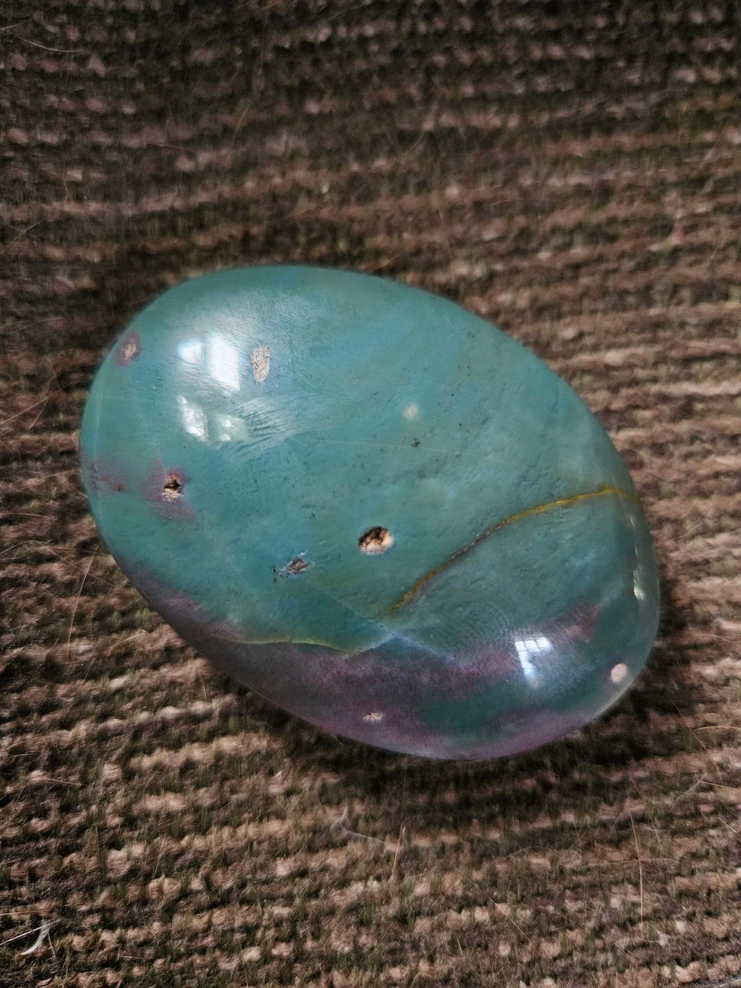 Customer photo review of Natural African Ocean Jasper Palm Stone