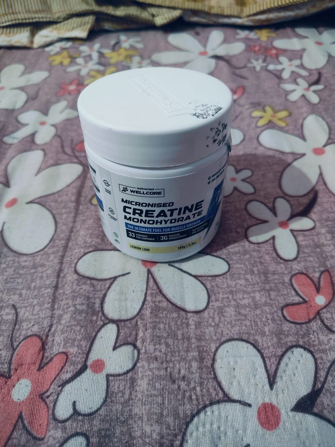 Customer photo review of Wellcore - Pure Micronised Creatine Monohydrate | Lemon Lime (149g, 33 servings)