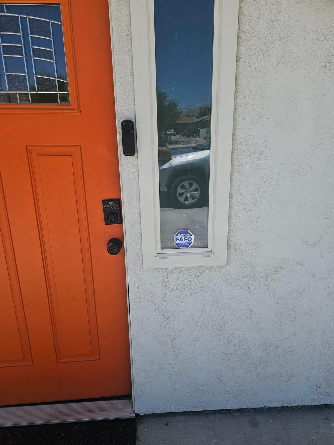 Customer photo review of FAFO Second Amendment Security System Decal