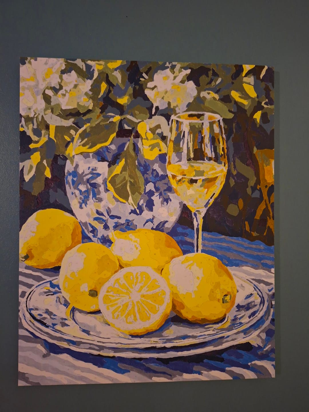 Customer photo review of Lemons and Wine | Paint by Numbers