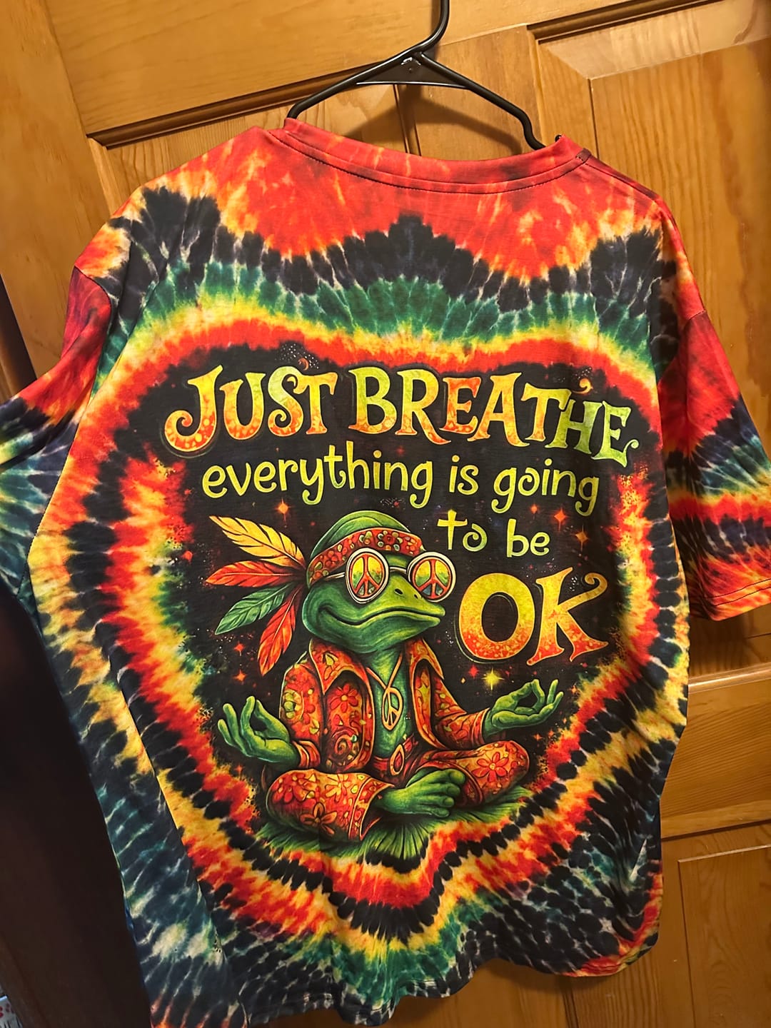 Customer photo review of JUST BREATHE FROG SWIRL ALL OVER PRINT - TM0204262