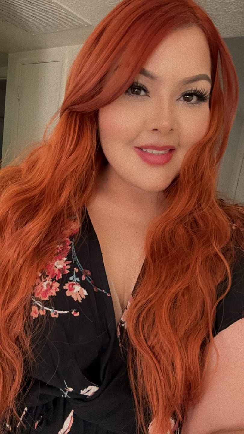 Customer photo review of Virgin XO Invisible Weft Butterfly Weft Extensions Copper Red #33
