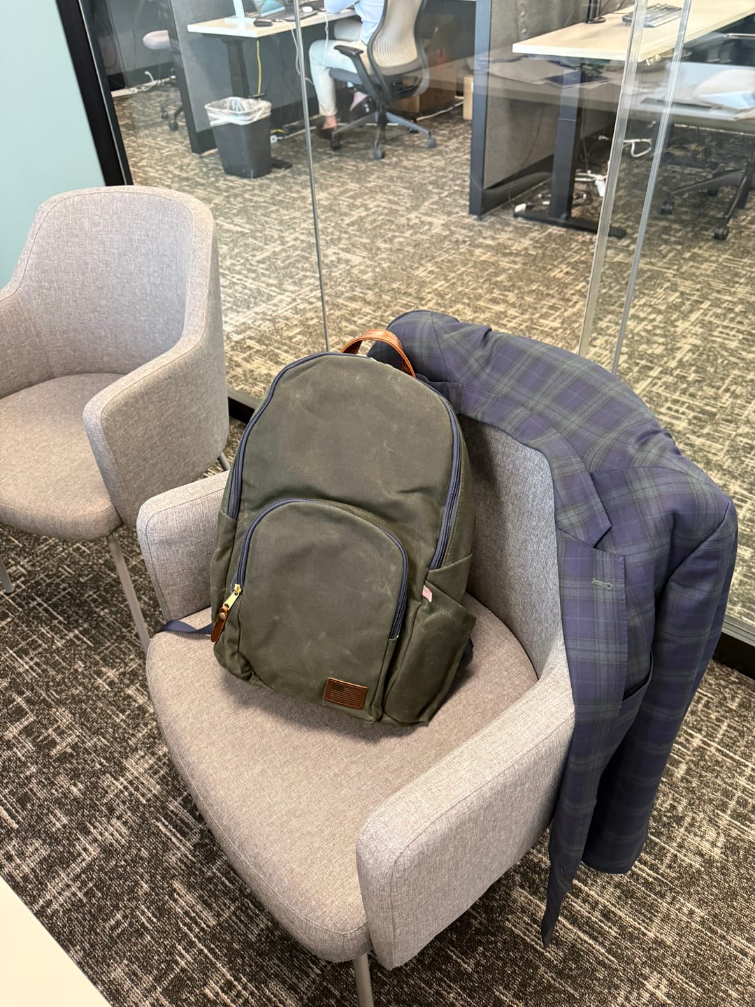 Customer photo review of Heritage Waxed Canvas Backpack