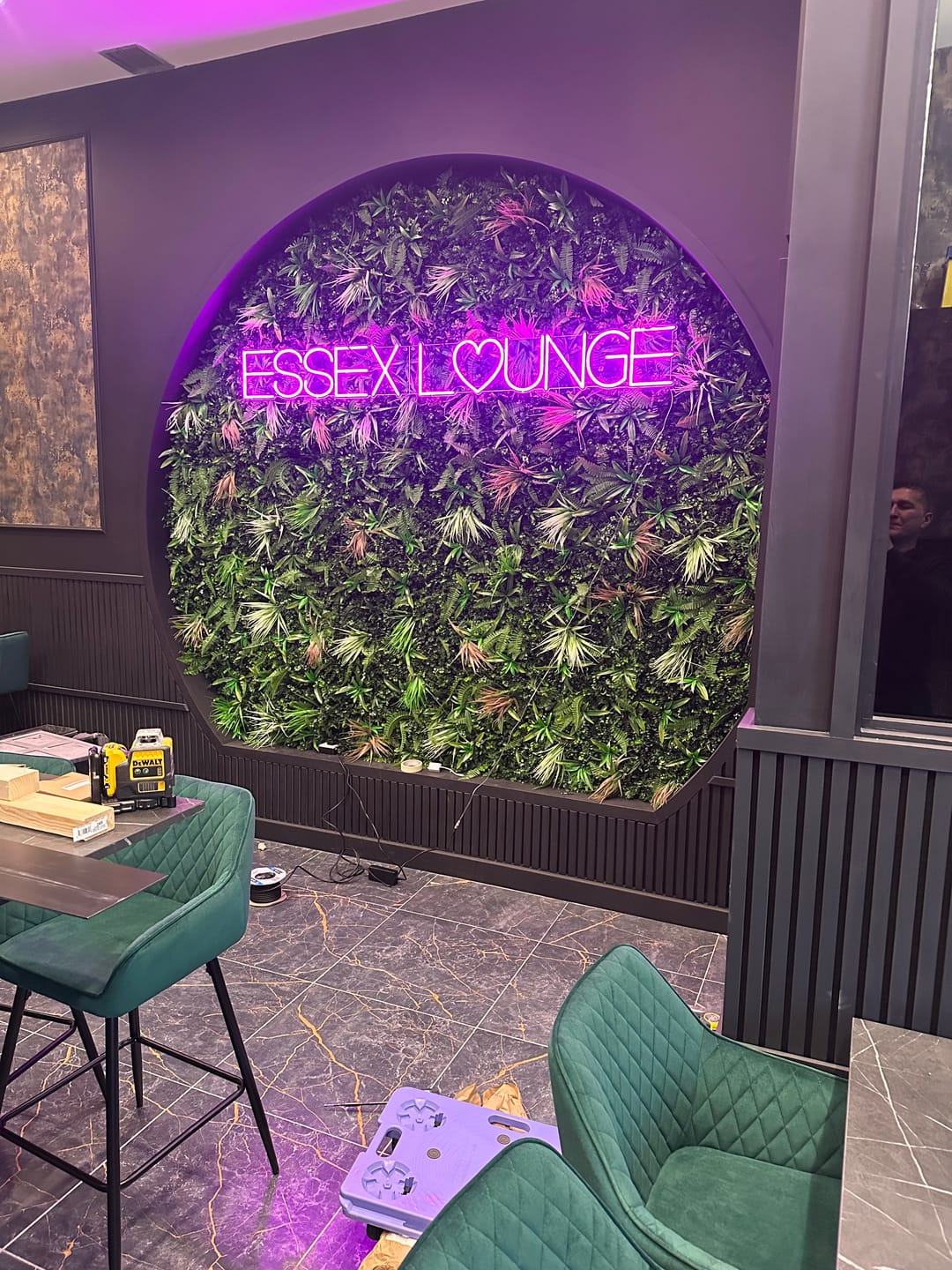 Customer photo review of Custom Neon: Essex lounge