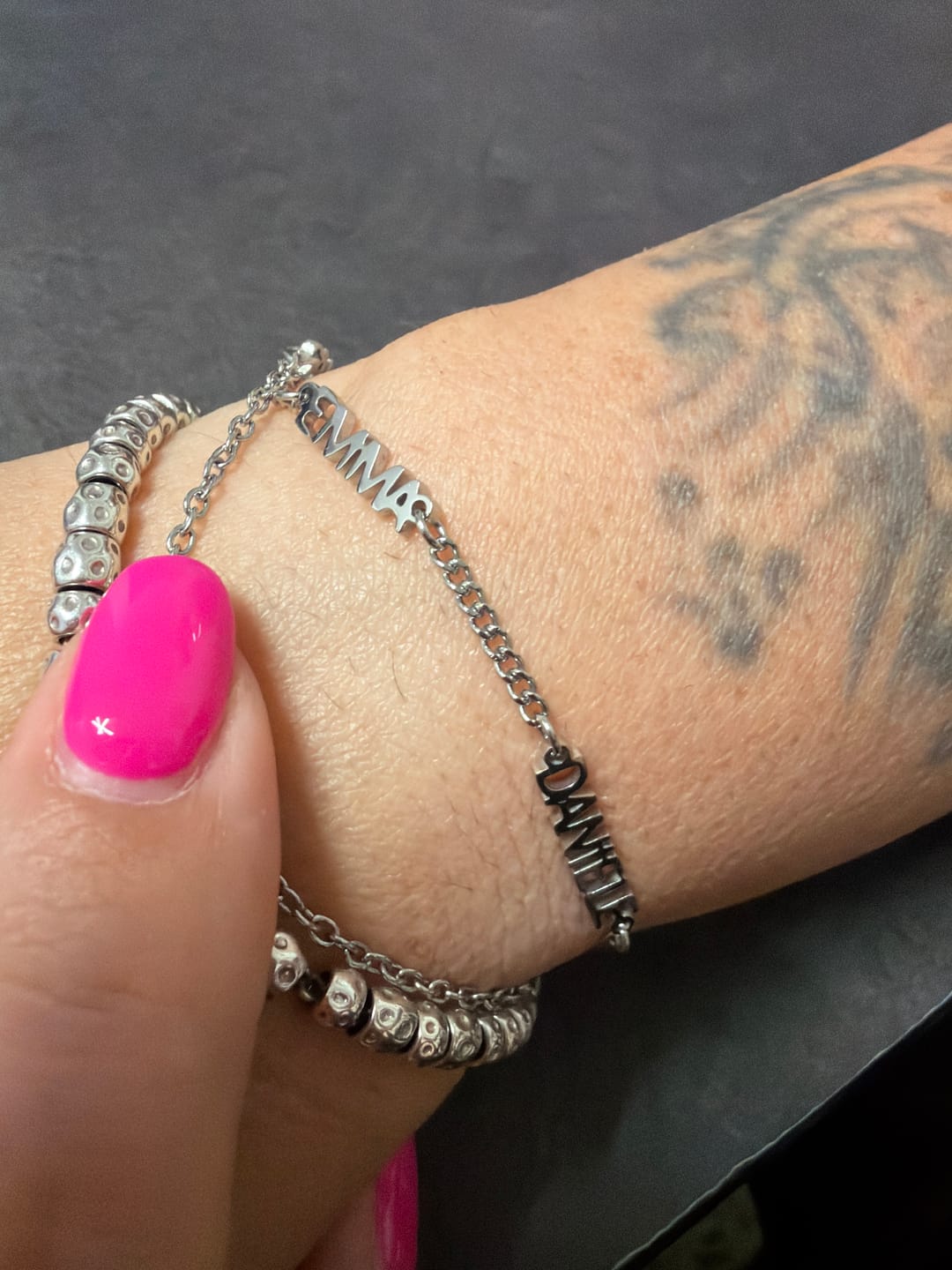 Customer photo review of Bracciale personalizzato con nome