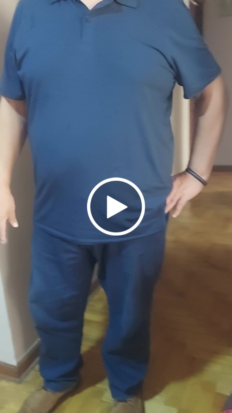 Customer video review of Cloud Polo Shirt | AlgaKnit - Nautic Blue