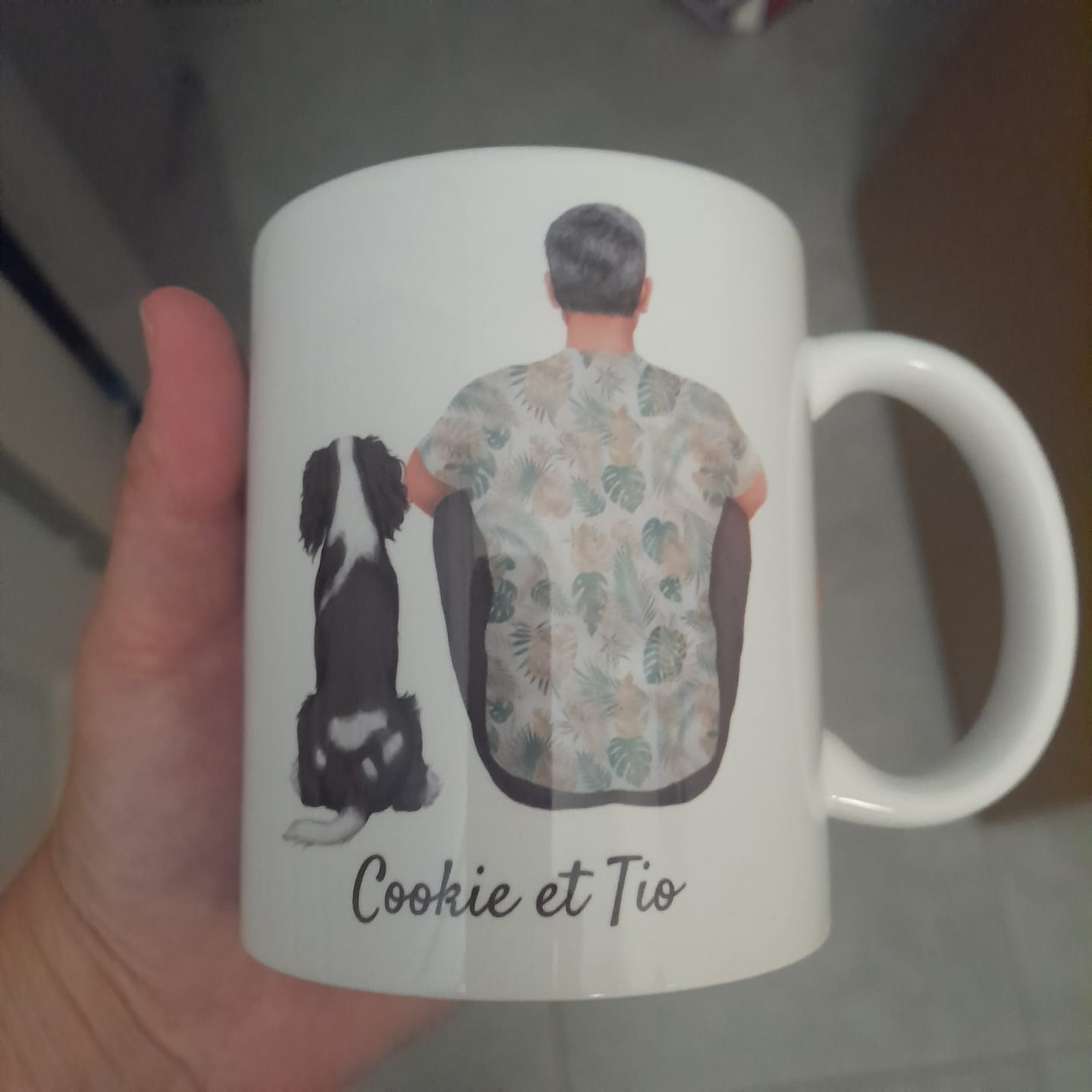 Customer photo review of Mug Personnalisé - Homme et Chien