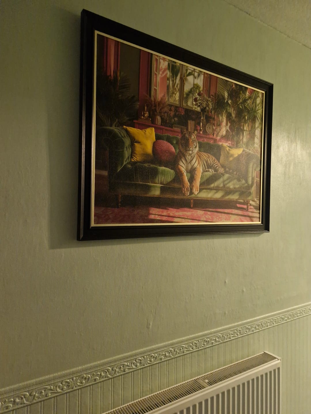 Customer photo review of Lounging Tropical Tiger By AKDesigns