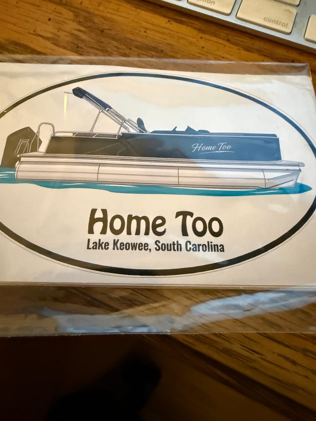 Customer photo review of Custom Oval Boat Stickers