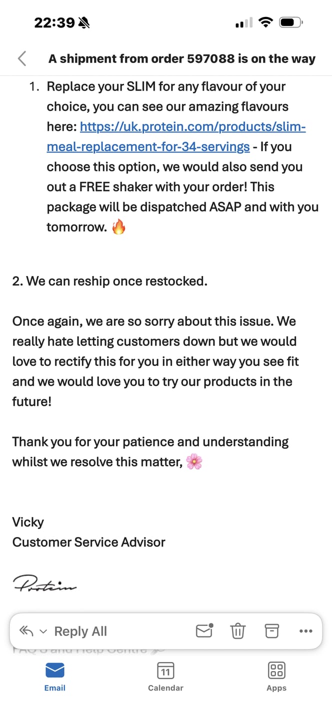 Customer photo review of Slim Meal Replacement | 34 Meals