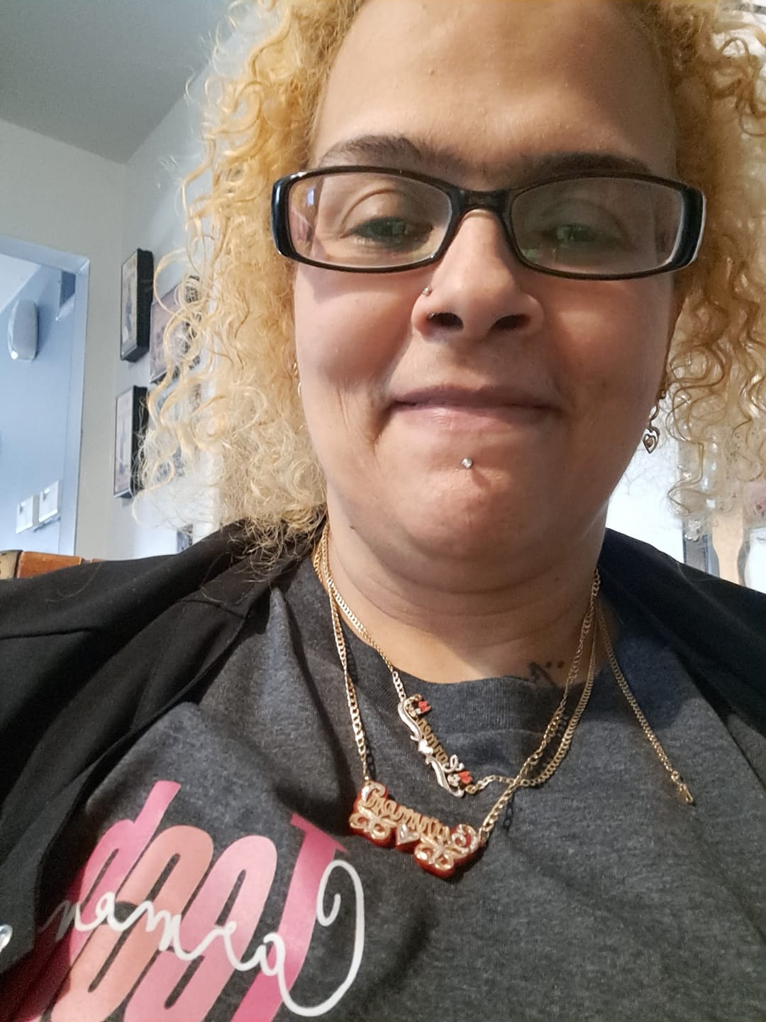 Customer photo review of Personalized Adult Bella Canvas Tee | Blue or Pink Certifications