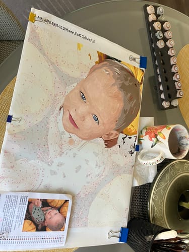 Customer photo review of Custom Paint by Numbers
