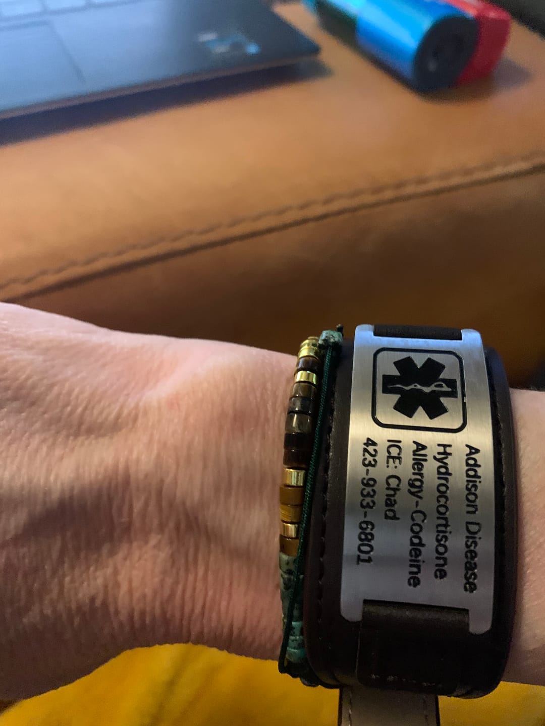 Customer photo review of 'Best Bitches Forever' Morse code Motivational Bracelet
