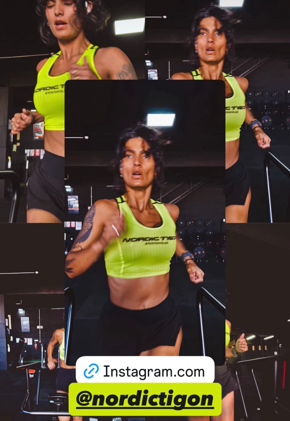Customer photo review of Women's Velocity Cropped Tank - Flash Yellow