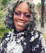Customer photo review of Luvwin 5x5 Gentle  Curly Salt And Pepper Glueless Grey Color Pre-Cut Lace Bob Wig