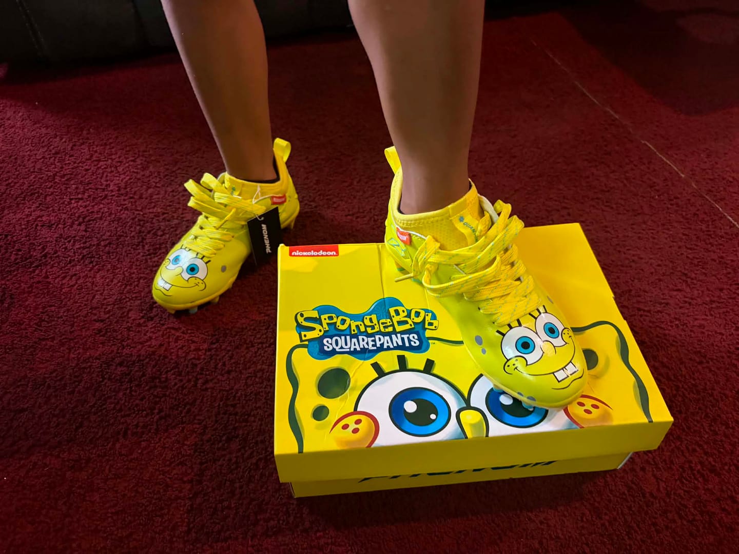 Customer photo review of SpongeBob Football Cleats - Quantum Speed 2.0 by Phenom Elite