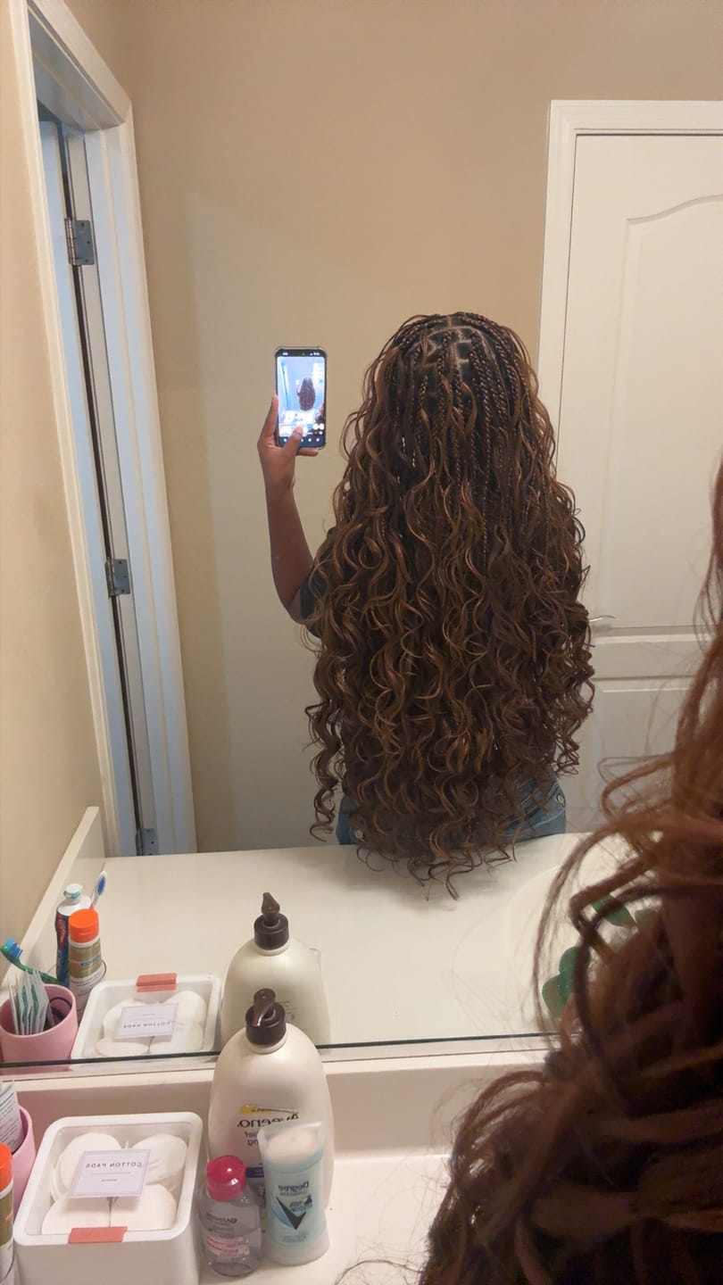 Customer photo review of Freetress Pre-Stretched Crochet Braid - 3X FRENCH CURL 22"
