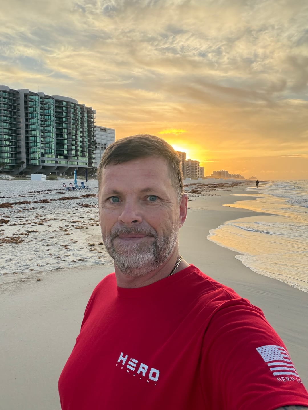 Customer photo review of Hero Company R.E.D. Remember Everyone Deployed Tee