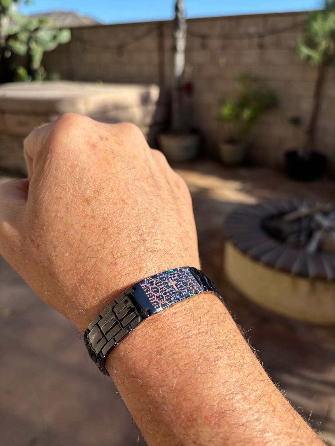 Customer photo review of Power of the Lord’s Prayer Magnetic Copper Bracelet