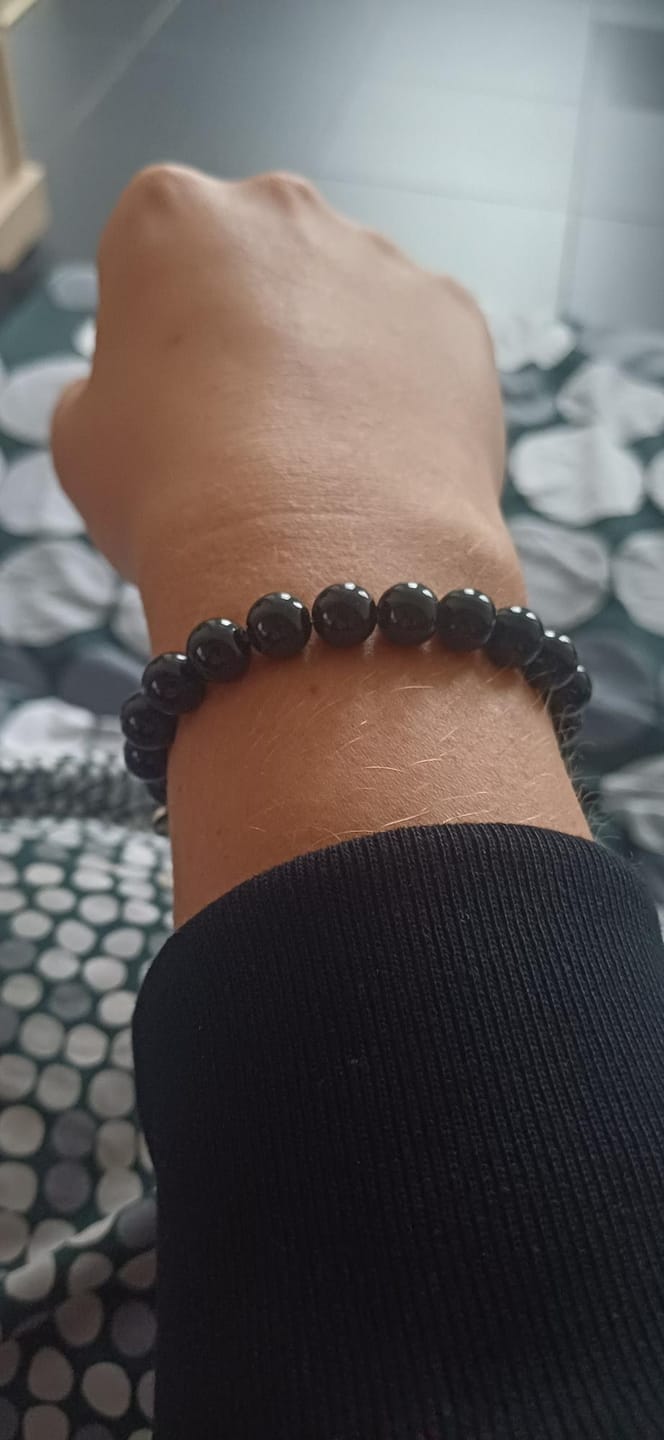 Customer photo review of Obsidian Bracelet
