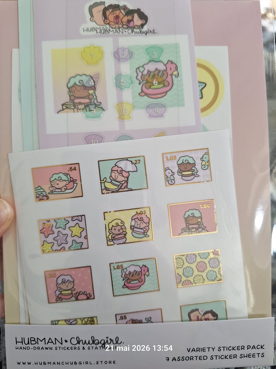 Customer photo review of Summer Mermaids Variety Sticker Pack