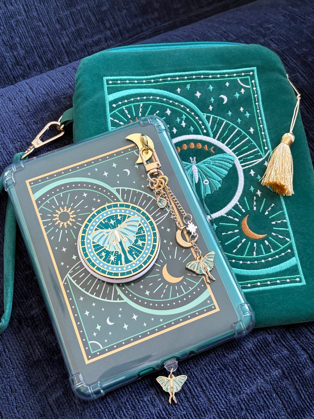 Customer photo review of Luna Moth eReader Sleeve