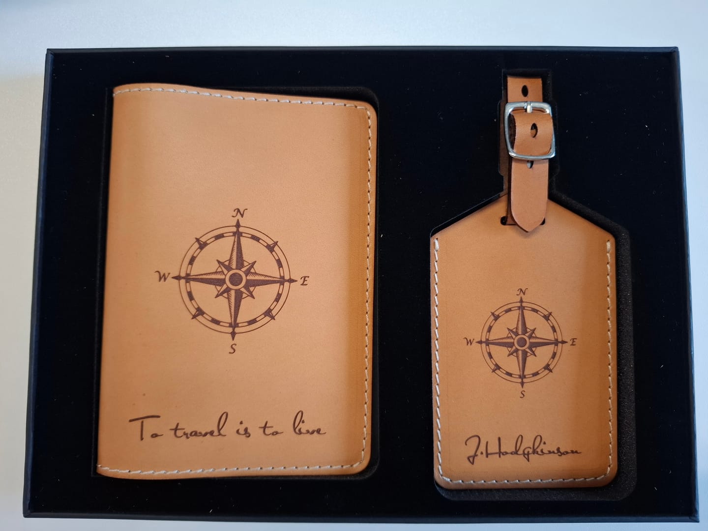 Customer photo review of Travel Gift Set (Passport Holder & Luggage Tag)