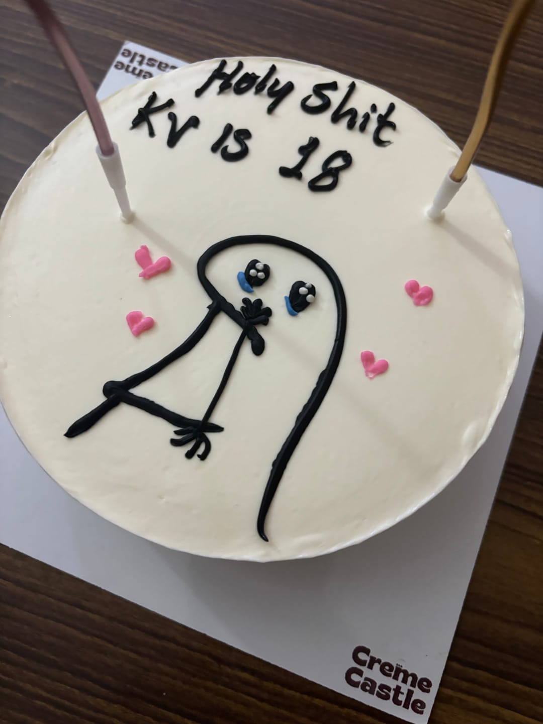 Customer photo review of Meme Age Theme Cake