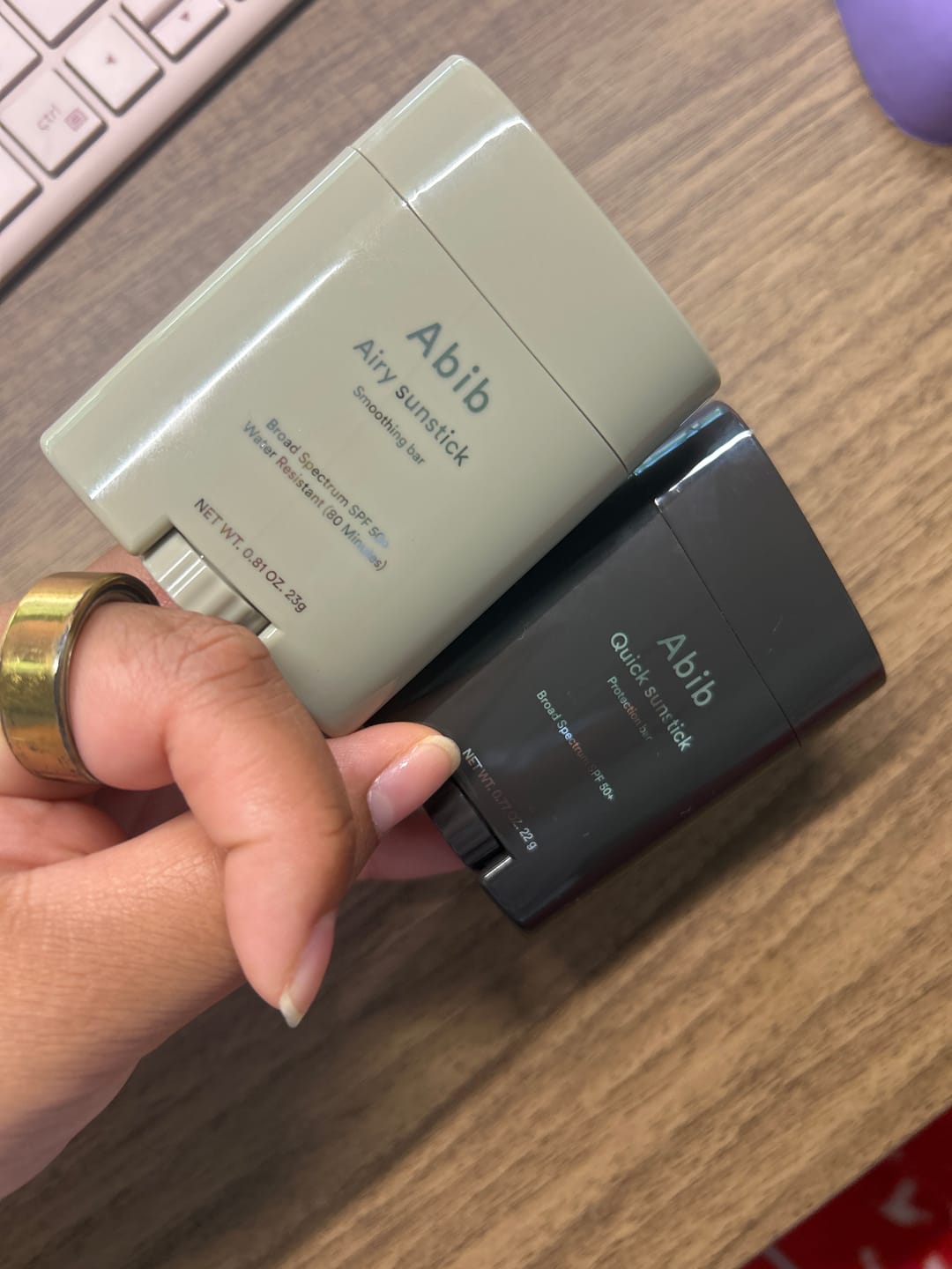 Customer photo review of Airy & Quick Sunstick Duo (SPF 50+ Broad Spectrum)