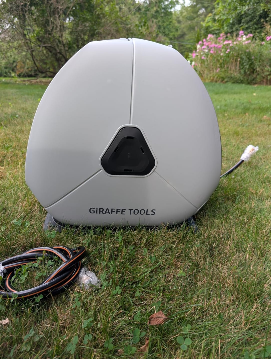 Customer photo review of Ground-Mounted Retractable Hose Reel – 25m / 40m