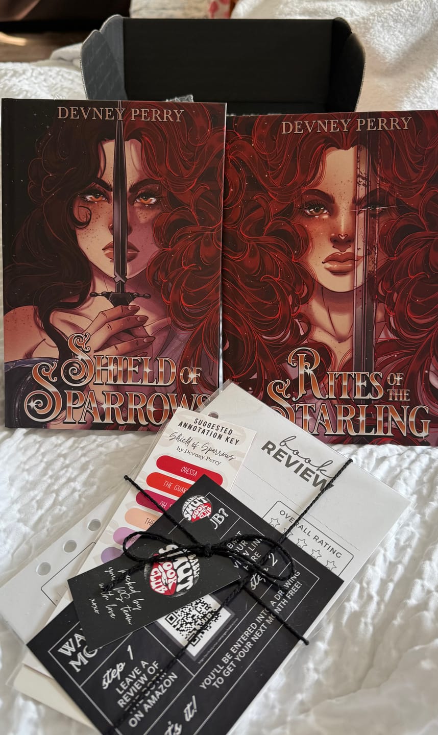 Customer photo review of PS Hardcover SE Rites of the Starling by Devney Perry