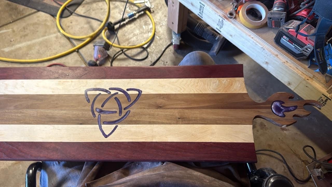 Customer photo review of Flame Style 2 Handle Acrylic Router Template