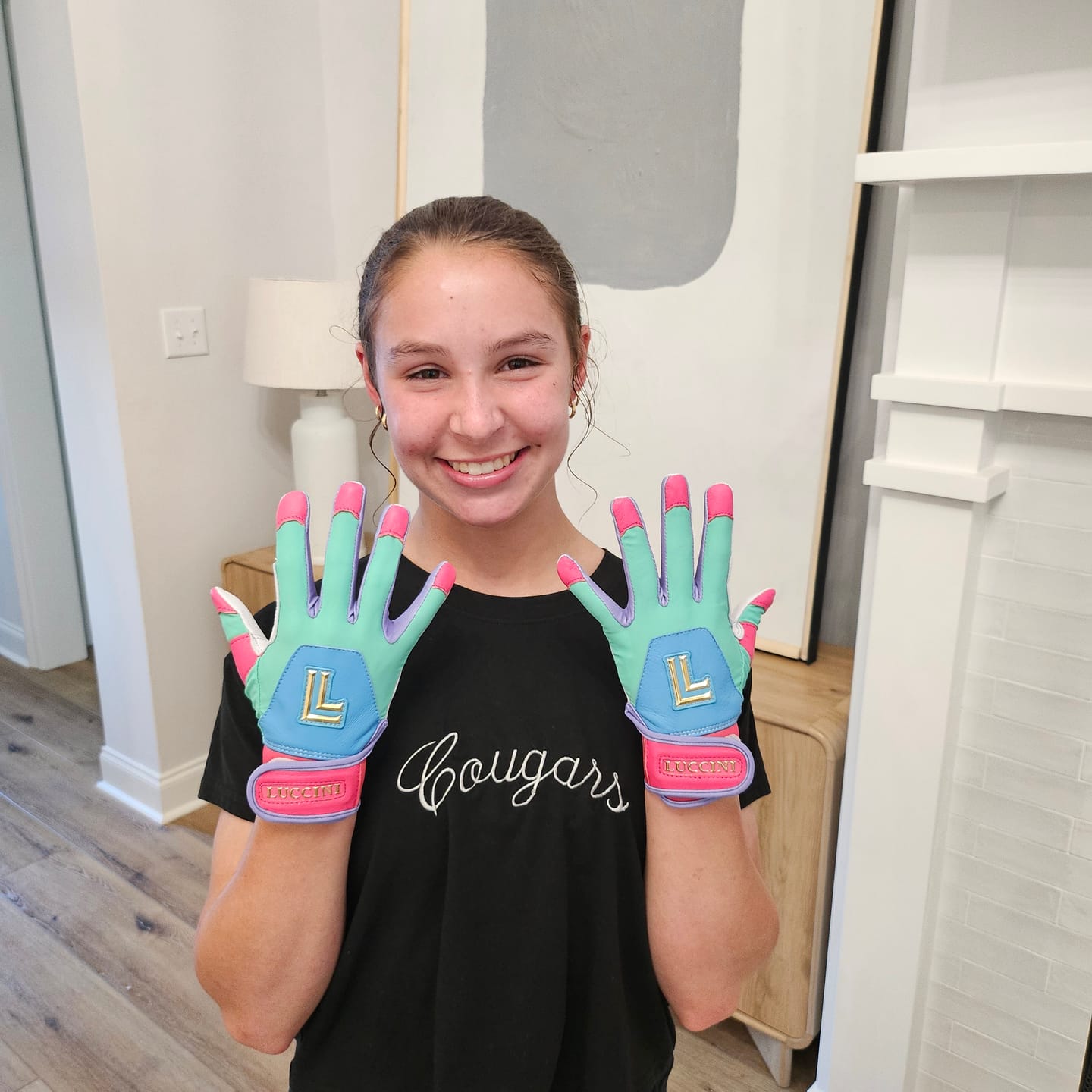Customer photo review of Softball Batting Gloves – Jessica Mendoza Signature Series