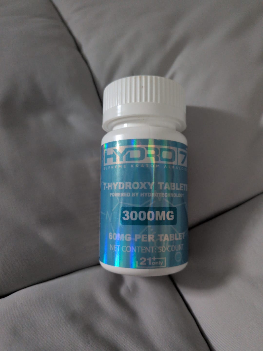 Customer photo review of 7-Hydroxy Tablets - 60MG (50 Count) 3000MG