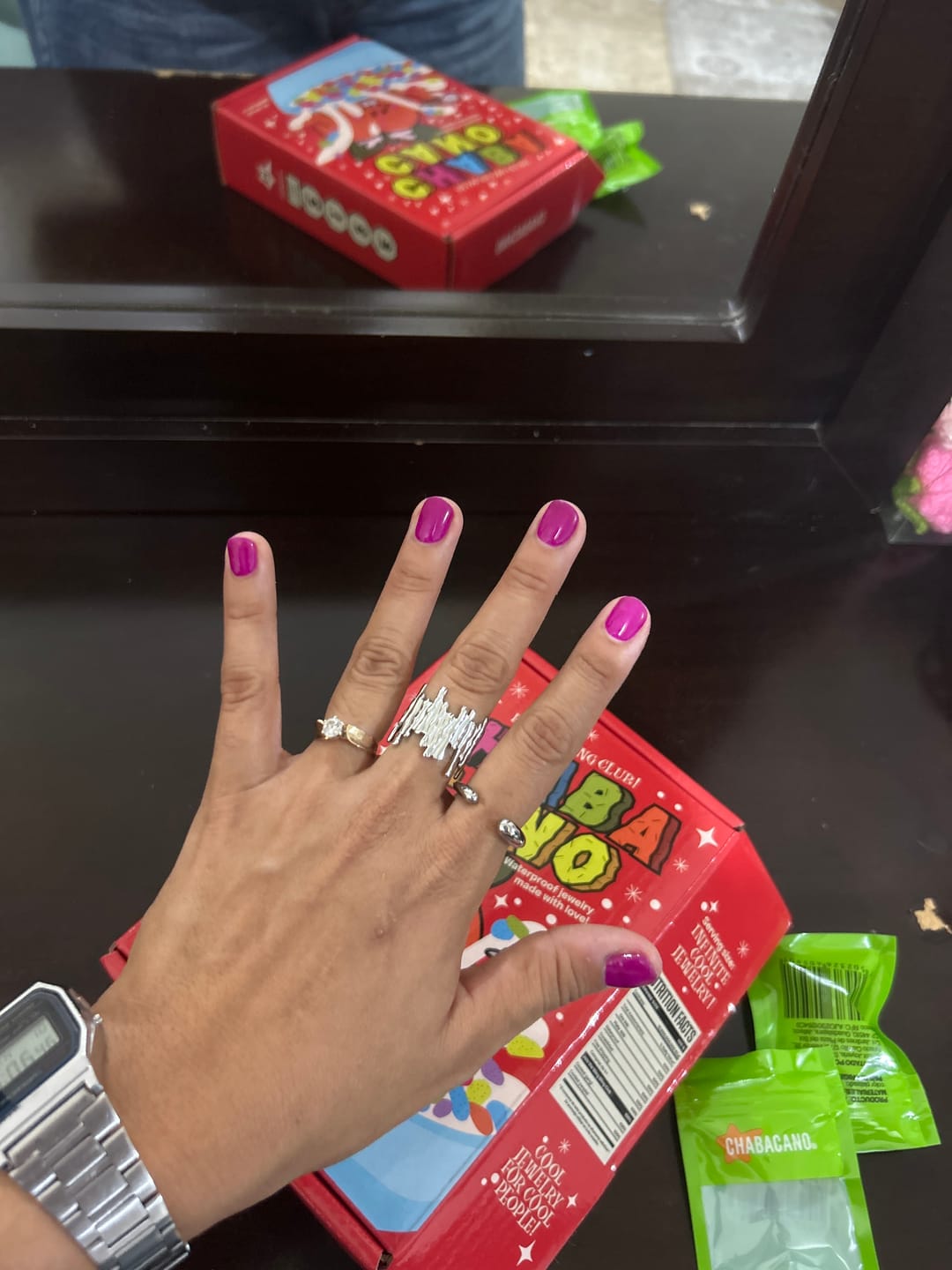 Customer photo review of Anillo Ajustable Jean Plata