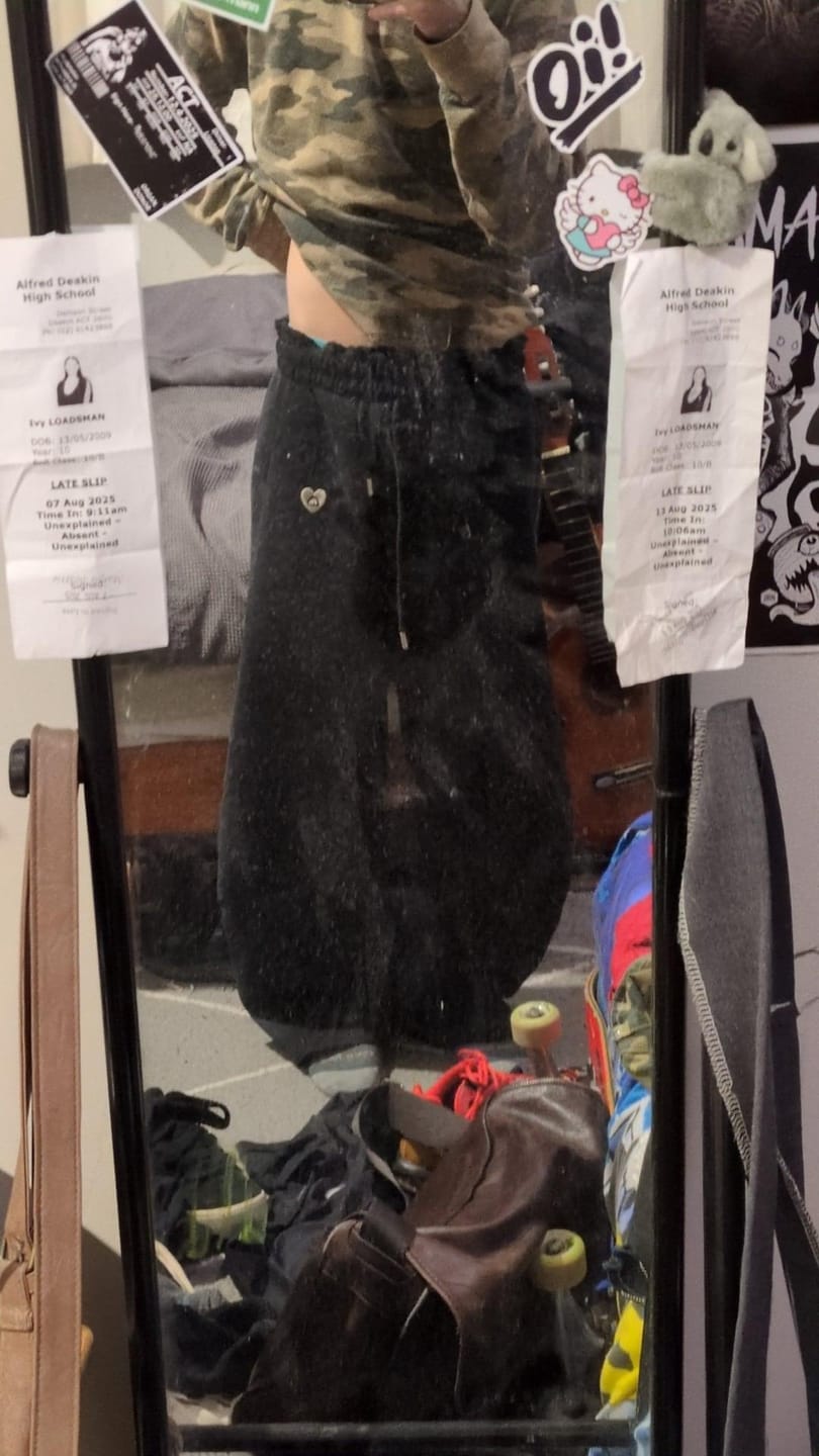 Customer photo review of Aelfric Eden Horse Baggy Barrel Sweatpants