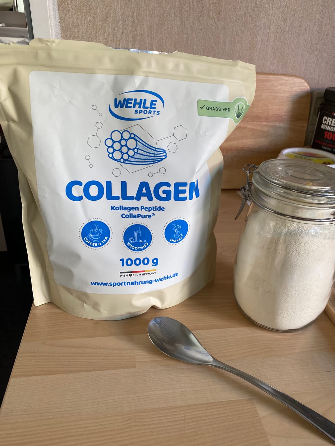 Customer photo review of Kollagen Pulver – Wehle Collagen Matrix 360° mit Kollagen Typ I, II & III