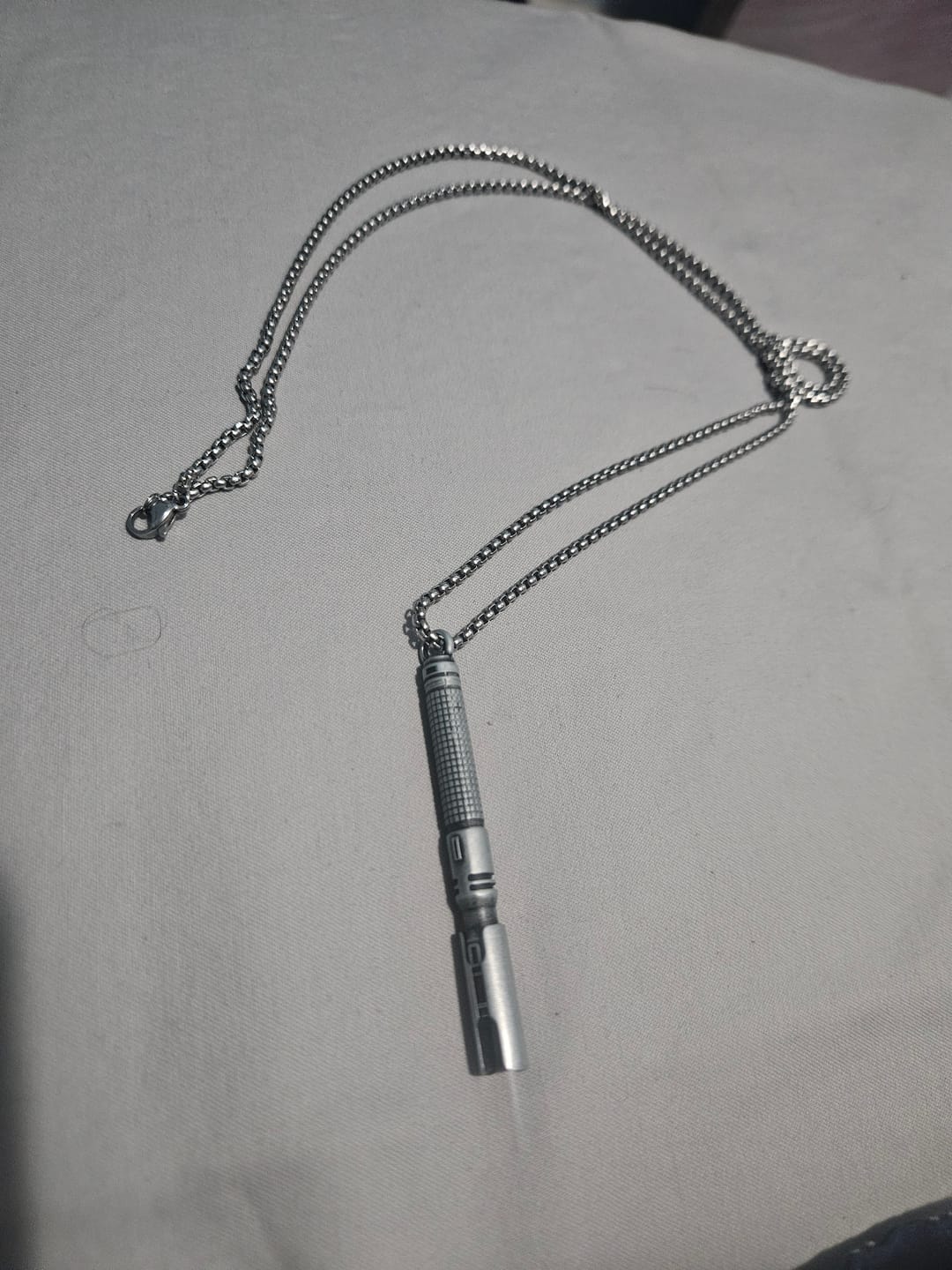 Customer photo review of LIGHTSABER NECKLACE