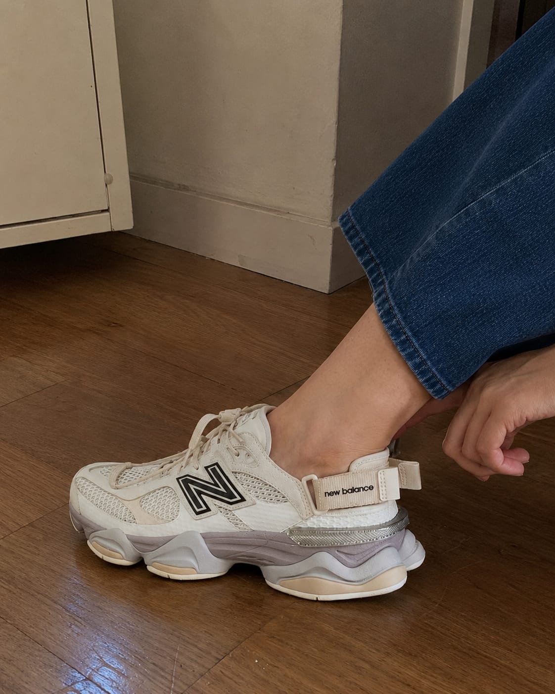 Customer photo review of NB 9060 | Summer Mule Off White Mauve