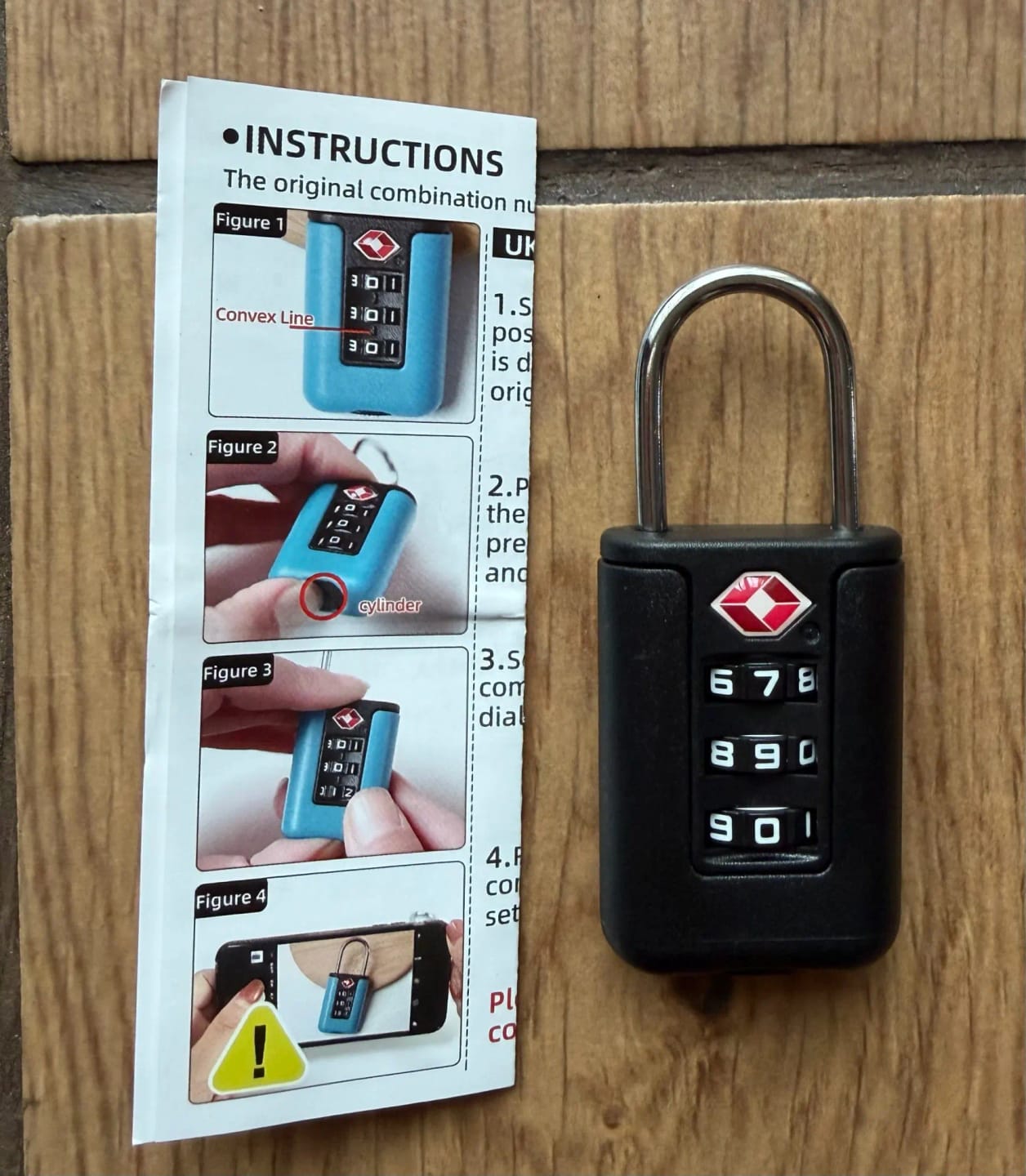 Customer photo review of Cadenas Code TSA 3 Chiffres